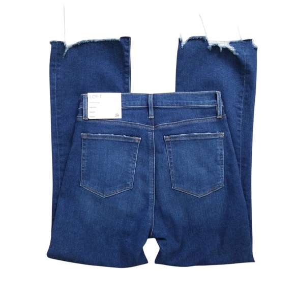 LOFT High Rise The Kick Crop Jeans Size 28 NEW - Picture 7 of 11